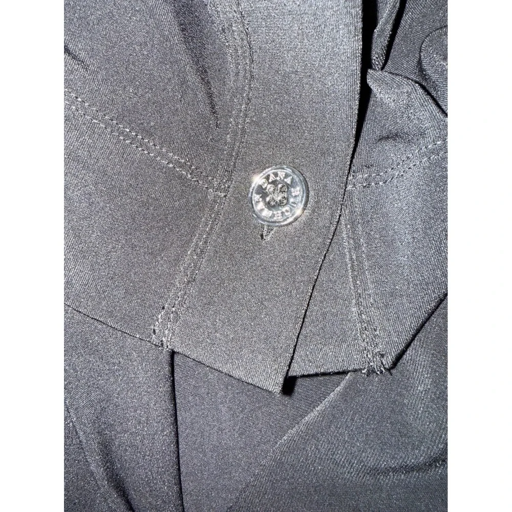 Dana Buchman‎ Black Roll Tab Sleeve Button Front Cardigan Sweater XL Womens